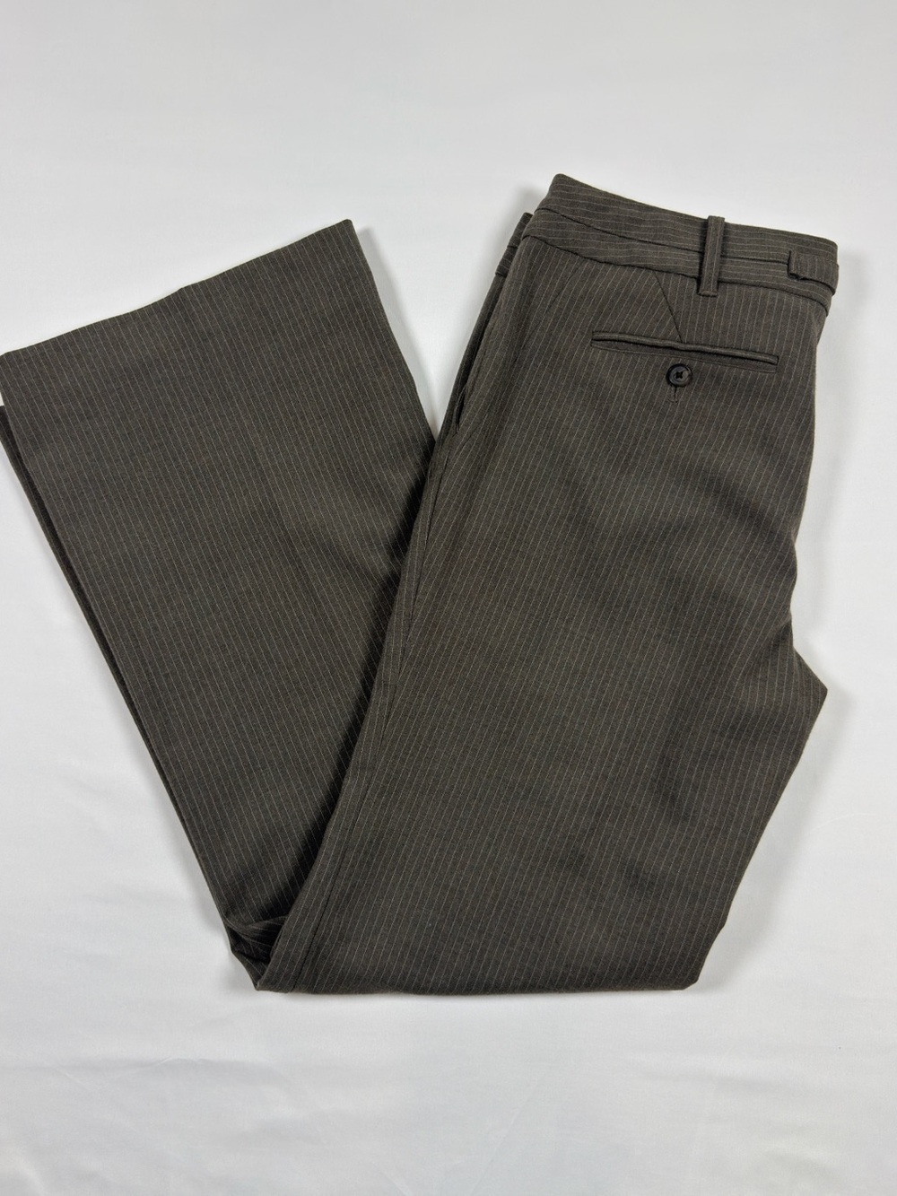LOFT Women's Brown Pinstripe Trousers “Marisa”